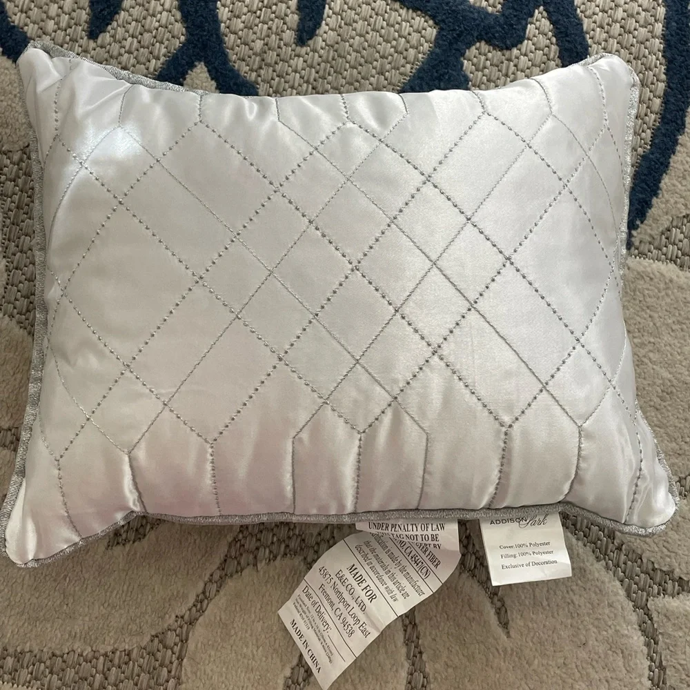West Elm Shimmering Silver Pillow